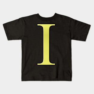 The Letter I in Shadowed Gold Kids T-Shirt